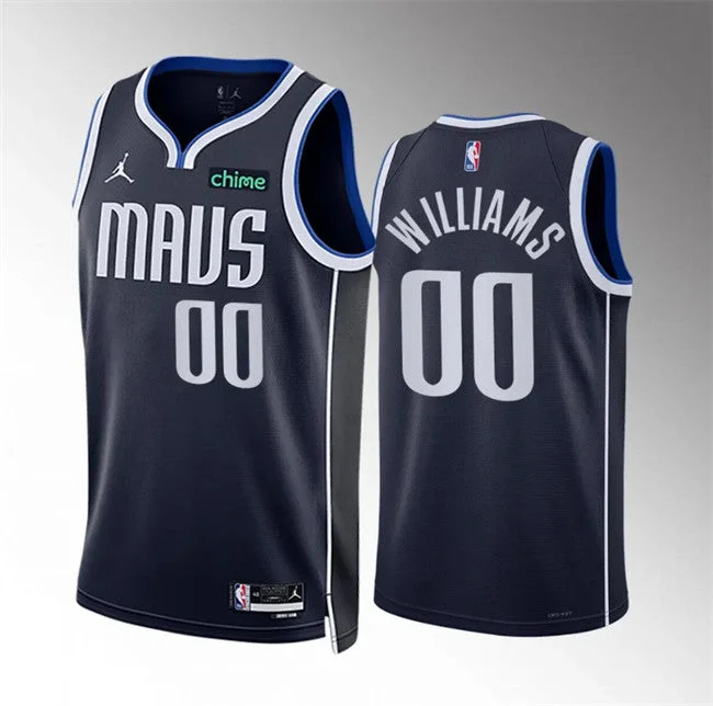 Basketball Jersey Patriotic-Men's Dallas Mavericks #00 Brandon Williams Navy Statement Edition Stitched Basketball Basketball Jersey