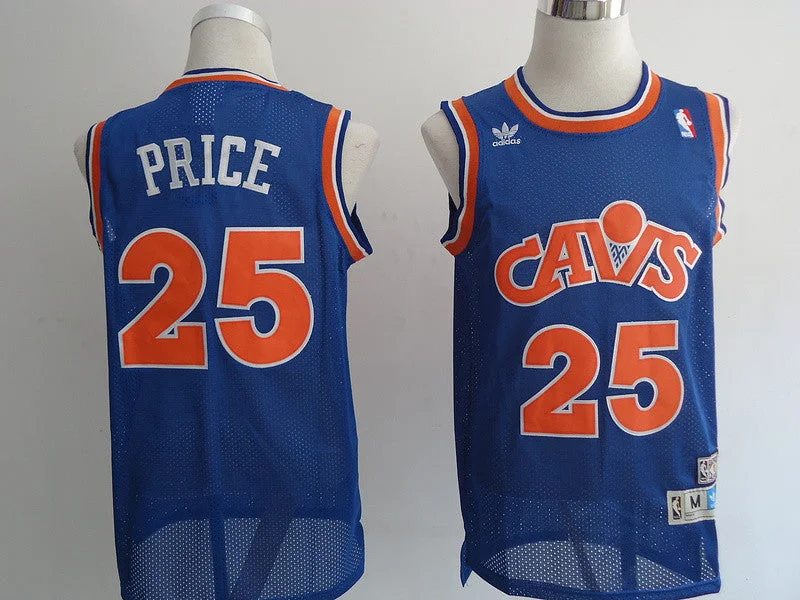 Basketball Jersey Classic Fit-Cavaliers 25 Price Blue Throwback Basketball Jerseys