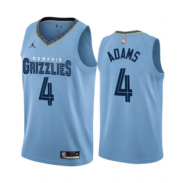 Basketball Jersey Wedding-Men's Memphis Grizzlies #4 Steven Adams 2022/23 Light Blue Statement Edition Stitched Basketball Jersey