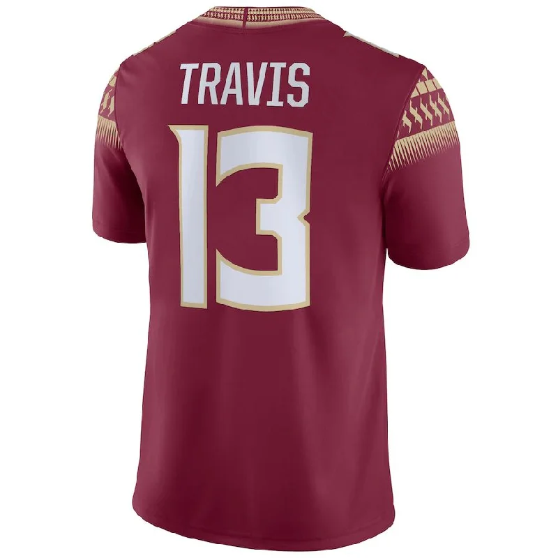 Football Jersey Sun Protection-F.State Seminoles #13 Jordan Travis NIL Replica Football Jersey  Garnet Stitched American College Jerseys