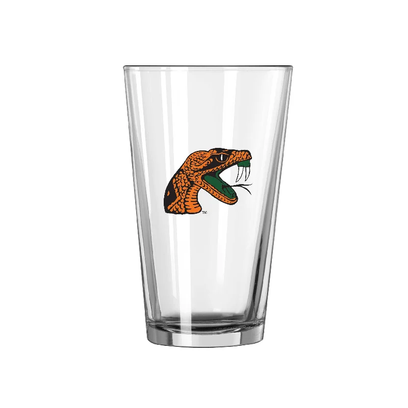 Team Mug Yellow-Florida A&M 16oz Logo Pint Glass