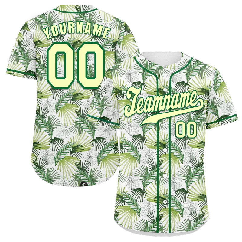 Baseball Jersey Party-Custom Green Hawaii White Authentic Baseball Jersey BSBJ0a-bc0fb70