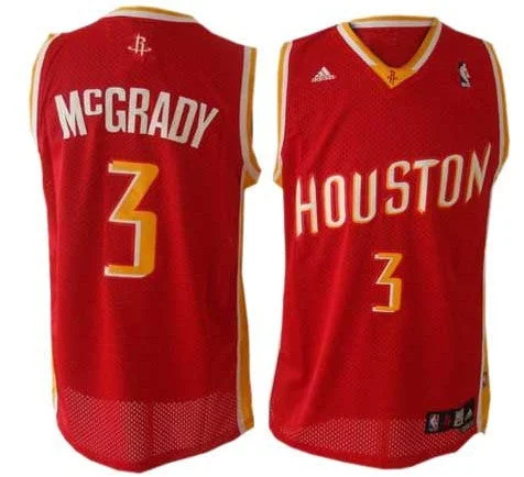 Basketball Jersey Jogging-Rockets 3 McGrady Red Basketball Jerseys