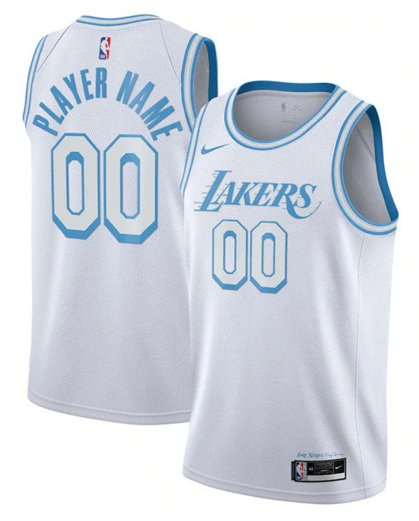 Basketball Jersey Rookie-Men's Los Angeles Lakers ACTIVE PLAYER Customized White Stitched Basketball Jersey