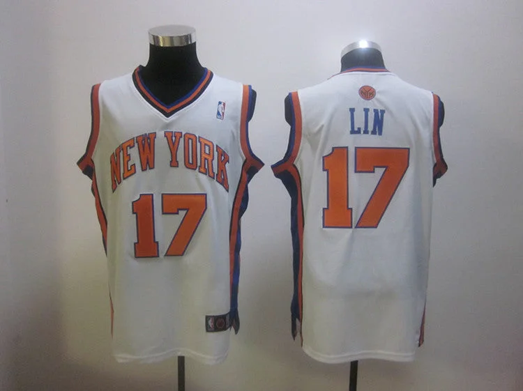 Basketball Jersey Gold-Knicks 17 Lin white Basketball Jerseys