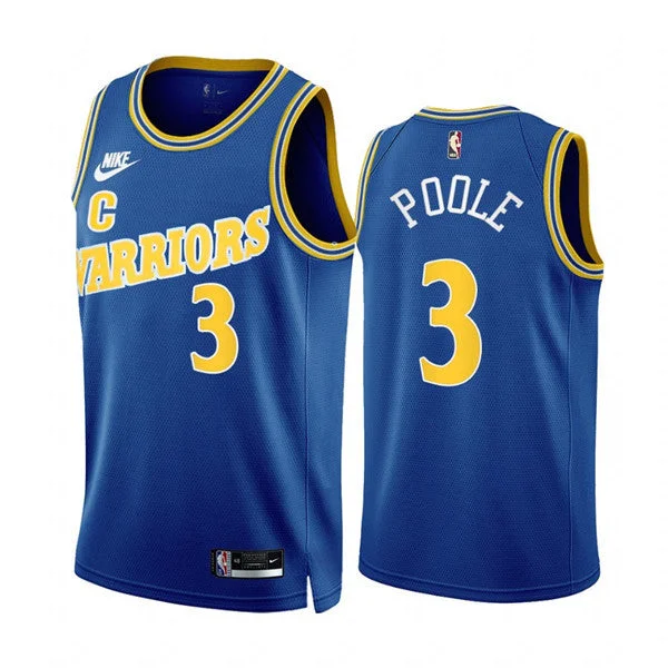 Basketball Jersey Outdoor-Men's Golden State Warriors #3 Jordan Poole 2022/23 Royal Classic Edition Stitched Basketball Basketball Jersey