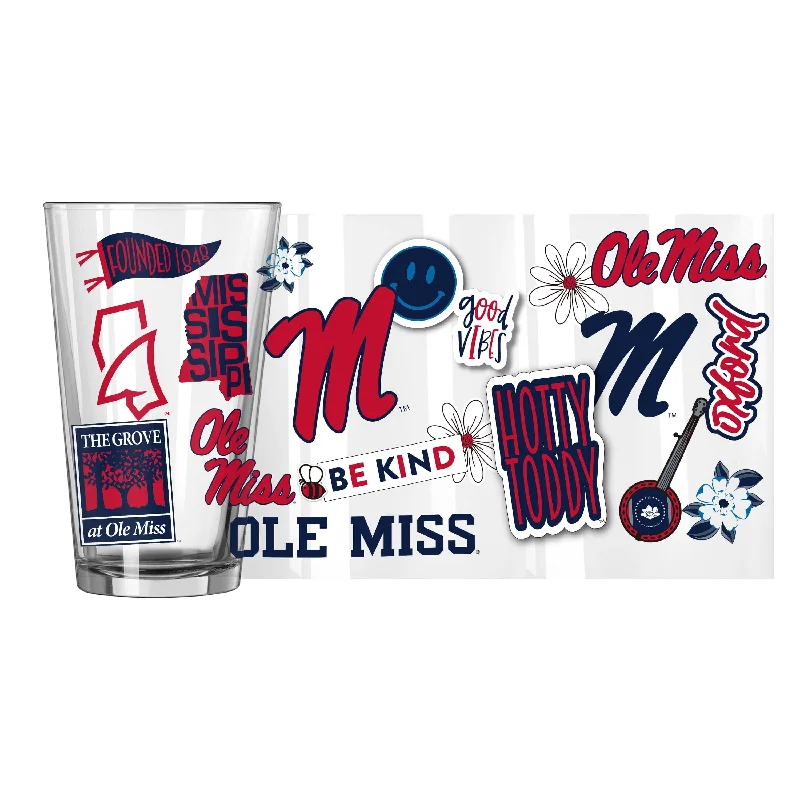 Team Mug Mountain-Ole Miss 16oz Native Pint Glass