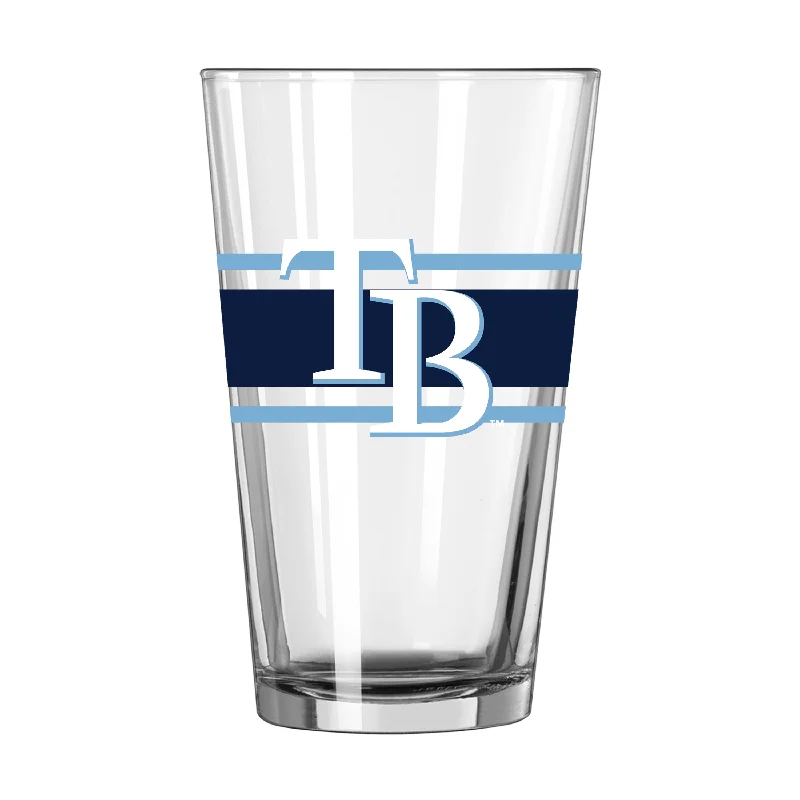 Team Mug Oversized-Tampa Bay Rays 16oz Stripe Pint Glass