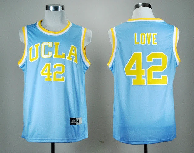 Basketball Jersey Ethical Fashion-Addidas UCLA Bruins Kevin Love 42 Blue Basketball Jerseys