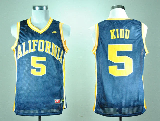 Basketball Jersey Kids-California Golden Bears Jason Kidd 5 Navy Blue Basketball Jerseys