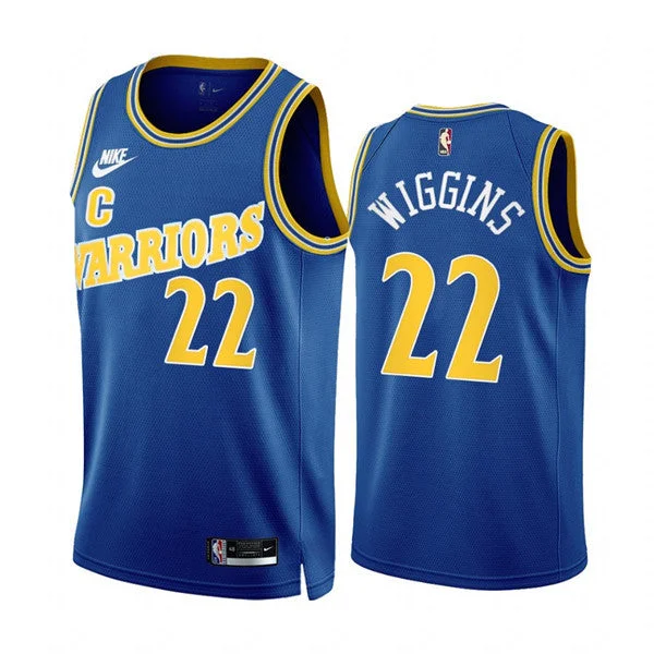 Basketball Jersey Sci-Fi-Men's Golden State Warriors #22 Andrew Wiggins 2022/23 Royal Classic Edition Stitched Basketball Basketball Jersey