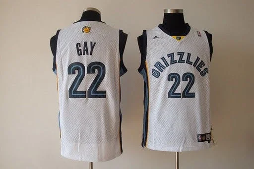 Basketball Jersey High-Quality-Grizzlies 22 Rudy Gay White Basketball Jerseys