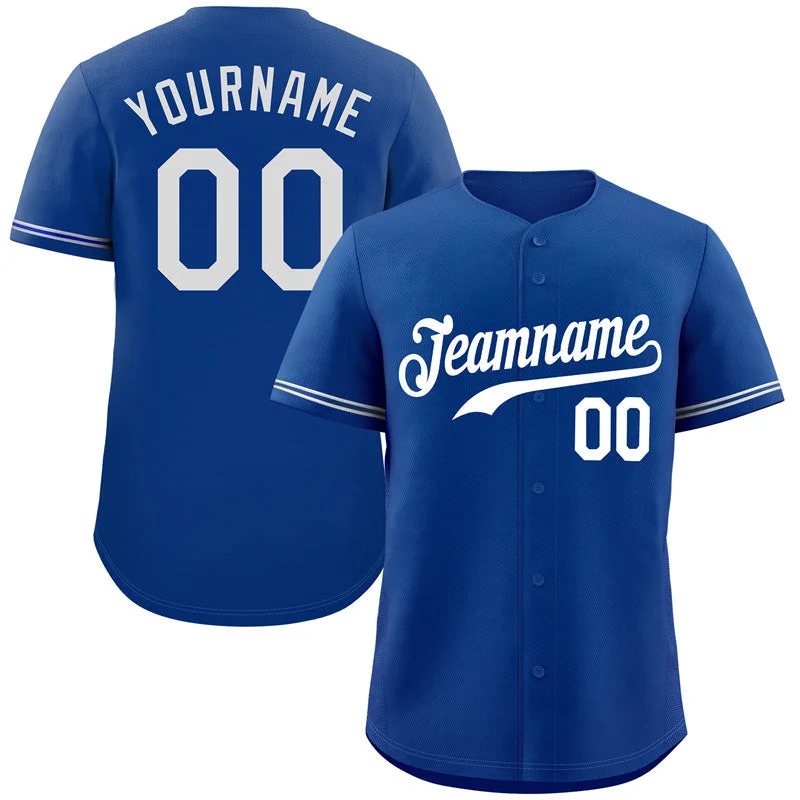 Baseball Jersey Hall of Fame-Custom Royal White Classic Style Authentic Baseball Jersey