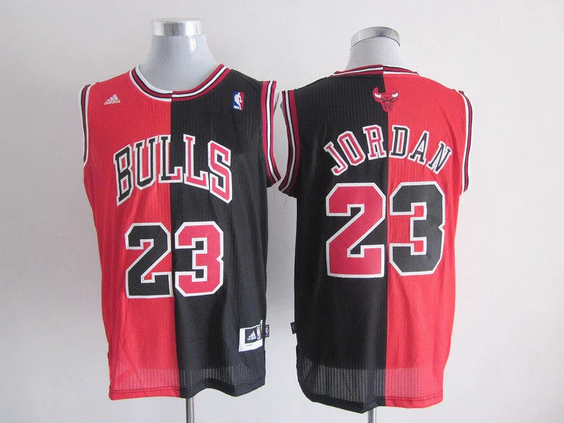 Basketball Jersey Anime-Bulls 23 Jordan Red&Black Split Basketball Jerseys