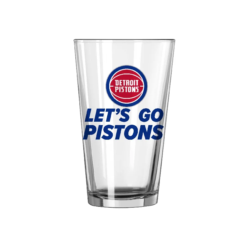 Team Mug Festival-Detroit Pistons 16oz Slogan Pint Glass