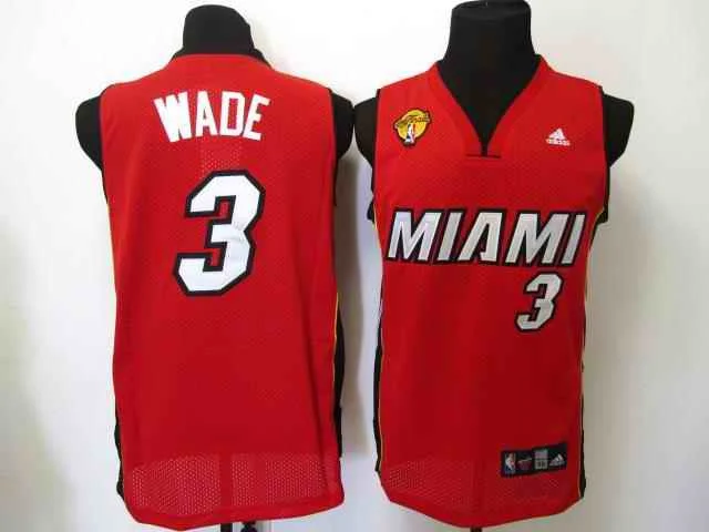 Basketball Jersey Esports-Heat 3 Wade Red Final Patch Fans Basketball Jerseys