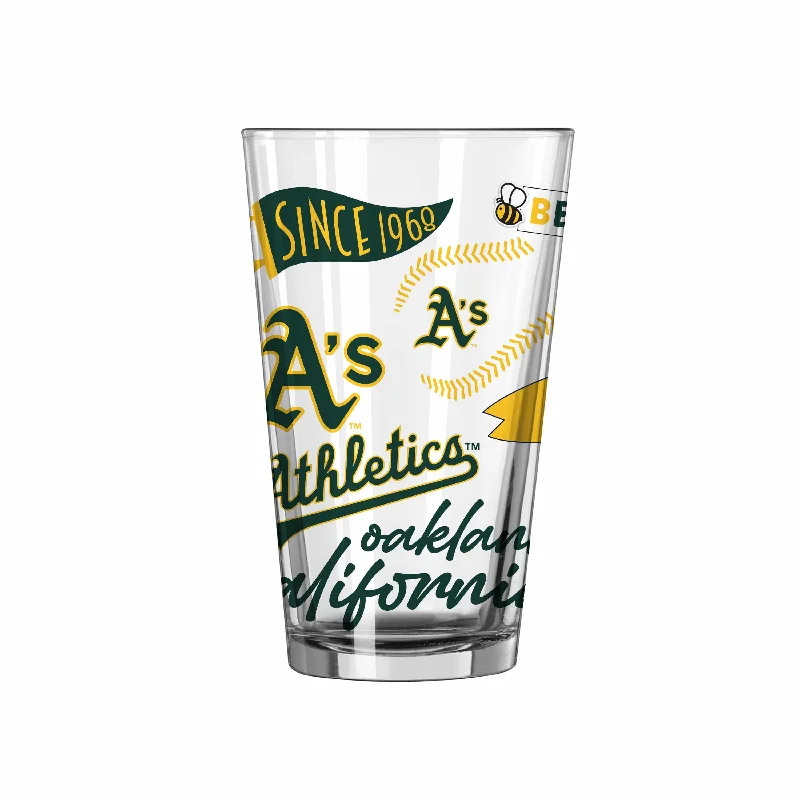 Team Mug Music Band-Oakland Athletics 16oz Native Pint Glass