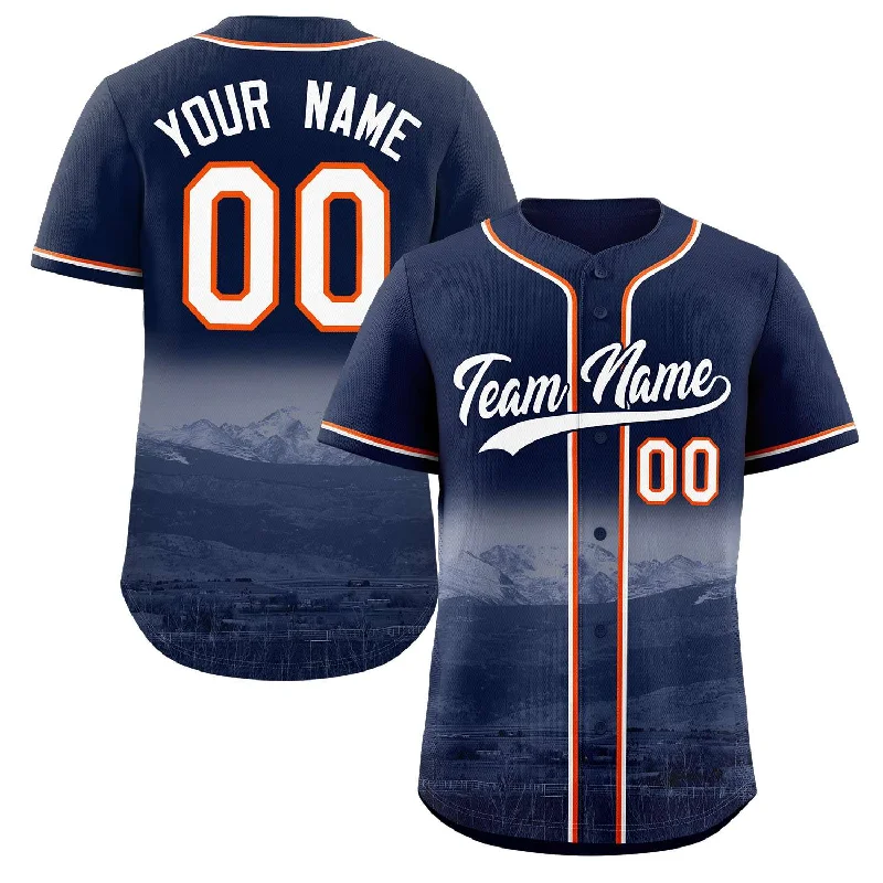 Baseball Jersey Beach-Custom Navy White-Navy Denver City Connect Baseball Jersey