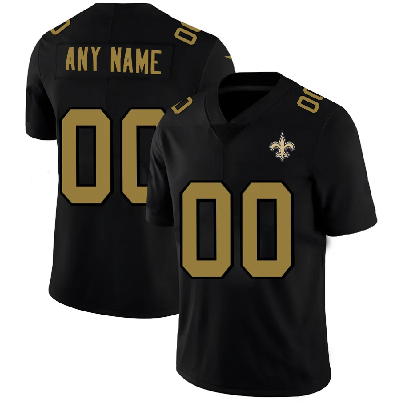 Football Jersey Soft-Custom NO.Saints Football Jerseys Black American Stitched Name And Number Size S to 6XL Christmas Birthday Gift