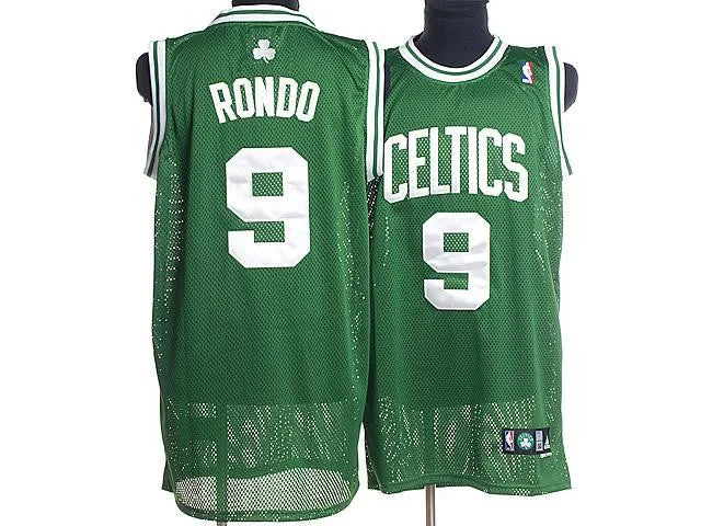 Basketball Jersey Free Shipping-Celtics 9 Rajon Rondo Green Basketball Jerseys