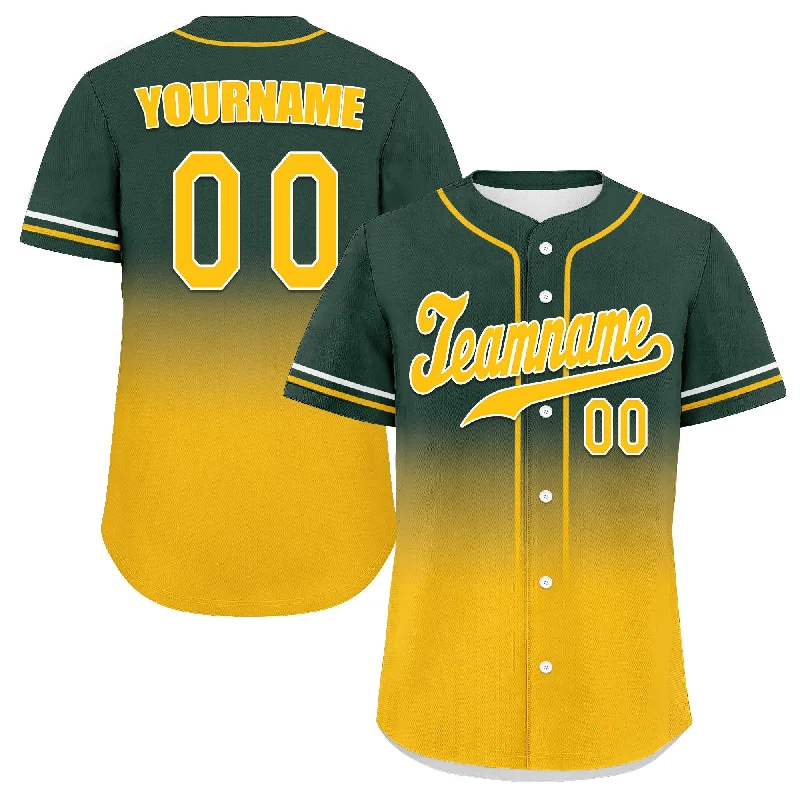 Baseball Jersey Baseball Dad-Custom Green Yellow Fade Fashion Personalized Authentic Baseball Jersey UN002-bd0b007b-ab