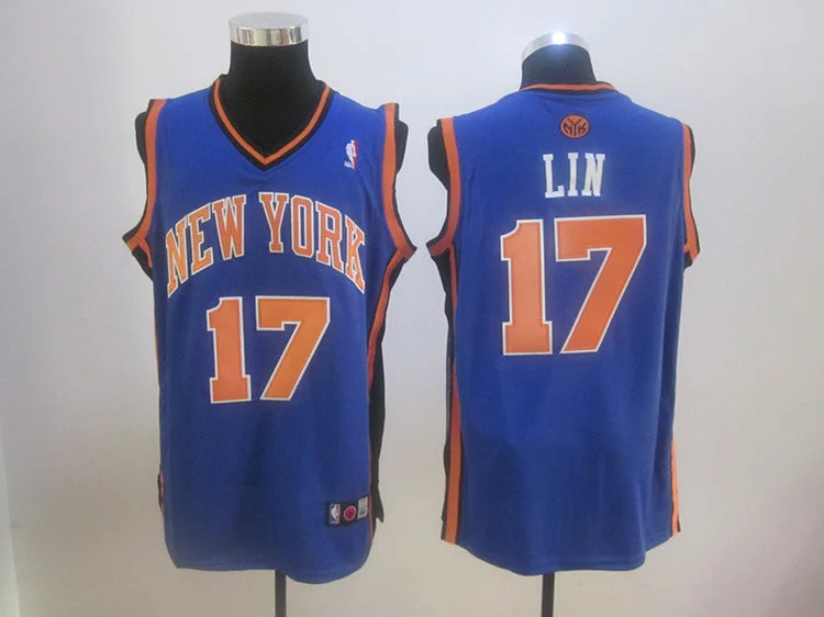 Basketball Jersey Blank-Knicks 17 Lin blue Basketball Jerseys