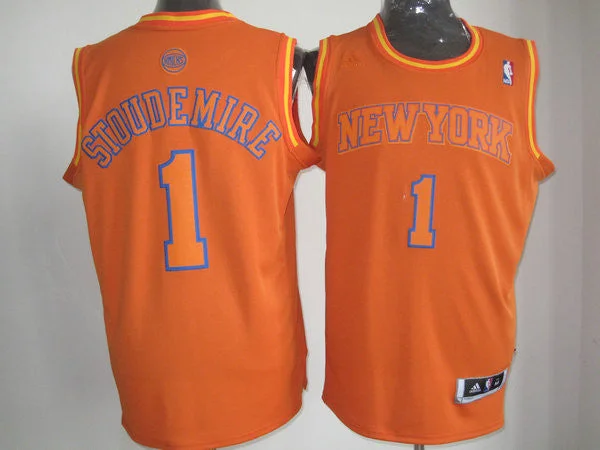 Basketball Jersey Business Casual-Knicks 1 Stoudemire Orange Christmas Basketball Jerseys