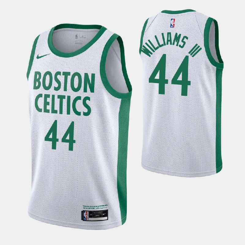 Basketball Jersey Hip Hop-Men's Boston Celtics #44 Robert Williams III White 2020-21 City Edition Swingman Stitched Basketball Jersey