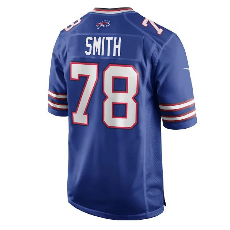 Football Jersey Silver-B.Bills #78 Bruce Smith Royal Game Retired Player Jersey American Stitched Football Jerseys