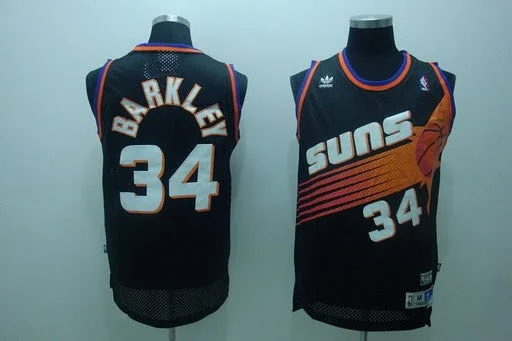 Basketball Jersey Playoff-Suns 34 Barkley Black Basketball Jerseys