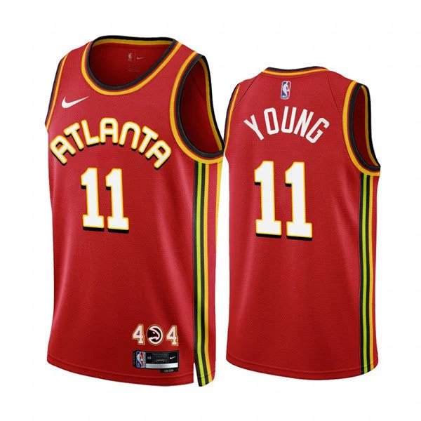 Basketball Jersey Basketball Grandma-Men's Atlanta Hawks #11 Trae Young 2022/23 Red Icon Edition Stitched Basketball Jersey