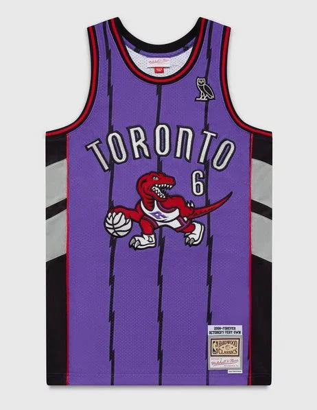 Basketball Jersey Sports-Men's Toronto Raptors M&N x OVO Swingman Stitched Basketball Jersey