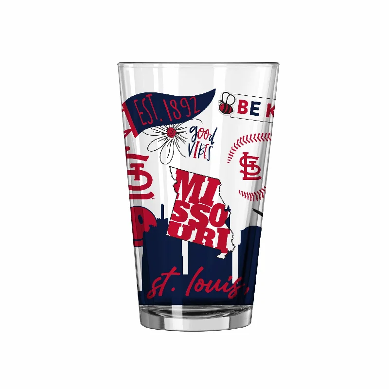 Team Mug Superhero-St. Louis Cardinals 16oz Native Pint Glass