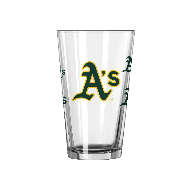 Team Mug Fishing-Oakland Athletics 16oz Scatter Pint Glass