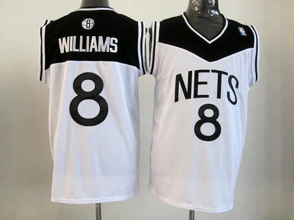 Basketball Jersey Quote-Nets 8 Williams White New Basketball Jerseys