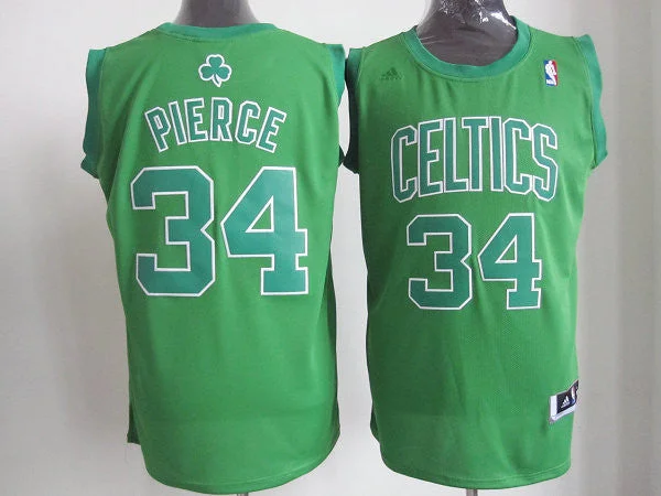 Basketball Jersey Graduation-Celtics 34 Pierce Green Christmas Basketball Jerseys