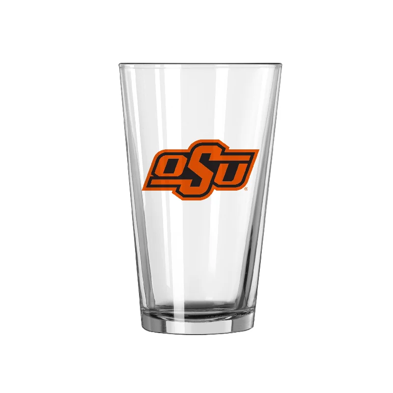 Team Mug Conference-Oklahoma State 16oz Logo Pint Glass