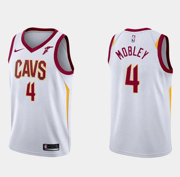 Basketball Jersey Birthday-Men's Cleveland Cavaliers #4 Evan Mobley White Association Edition Basketball Stitched Basketball Jersey