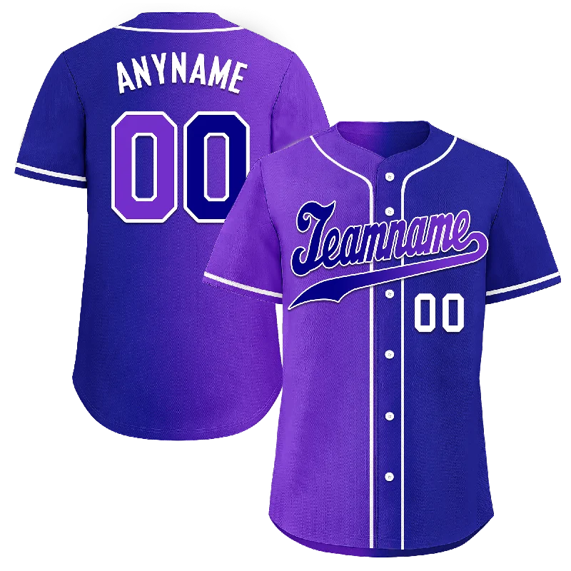 Baseball Jersey Budget-Friendly-Custom Purple Blue Gradient Fashion Personalized Authentic Baseball Jersey BSBJ01-D0a7a0b