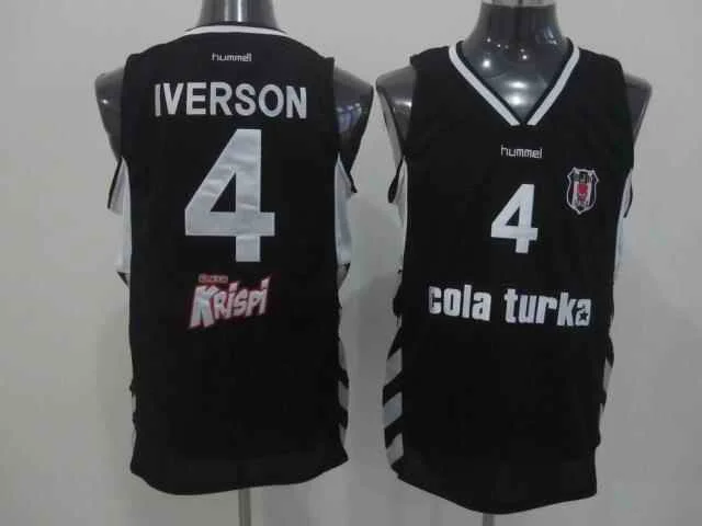 Basketball Jersey USA Flag-Turka 4 Iverson black Basketball Jerseys