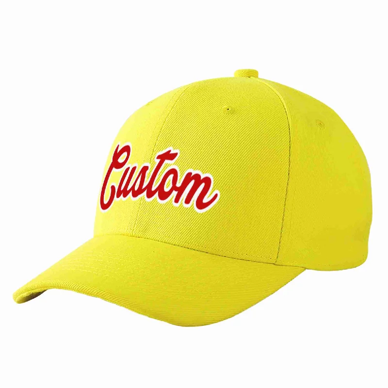 Baseball Cap Tie-Dye-Custom Yellow Red-White Curved Eaves Sport Baseball Cap Design for Men/Women/Youth