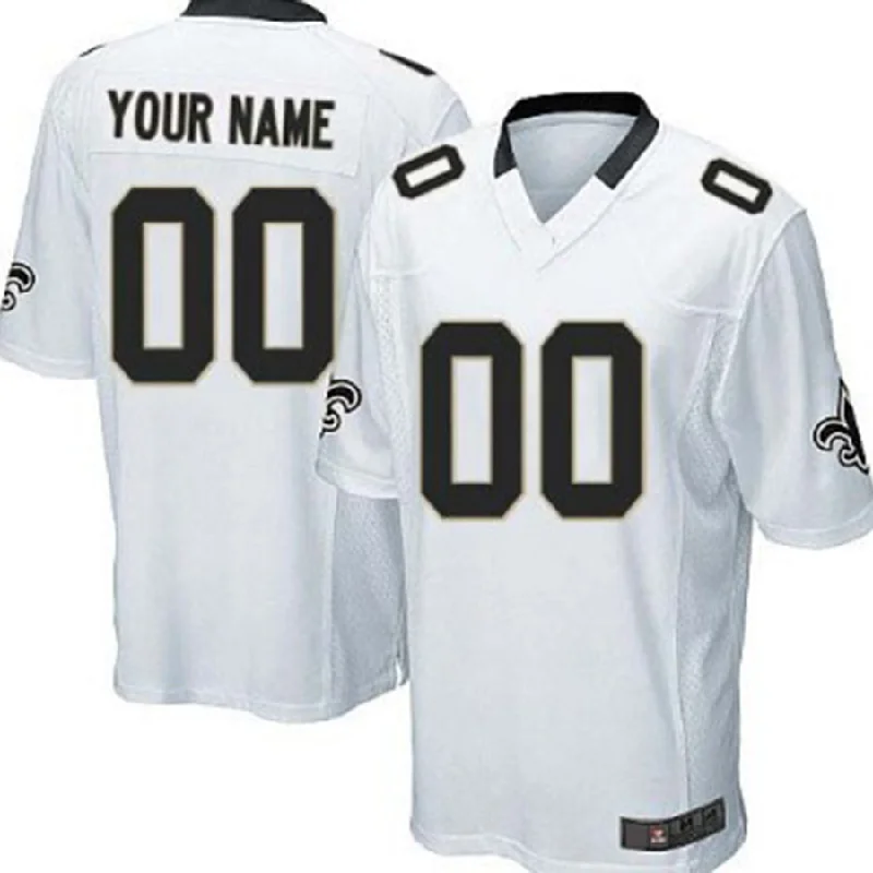 Football Jersey Blue-Custom NO.Saints White Limited Jersey American Stitched Jersey Football Jerseys