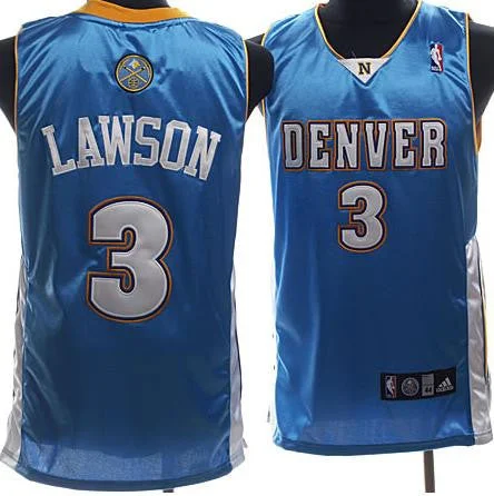 Basketball Jersey Unique-Nuggets 3 Lawson Baby Blue Basketball Jerseys