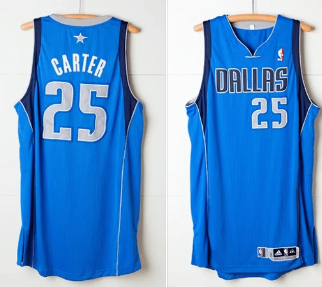 Basketball Jersey Quick-Dry-Men's Dallas Mavericks #25 Vince Carter Blue 2020 Stitched Basketball Jersey