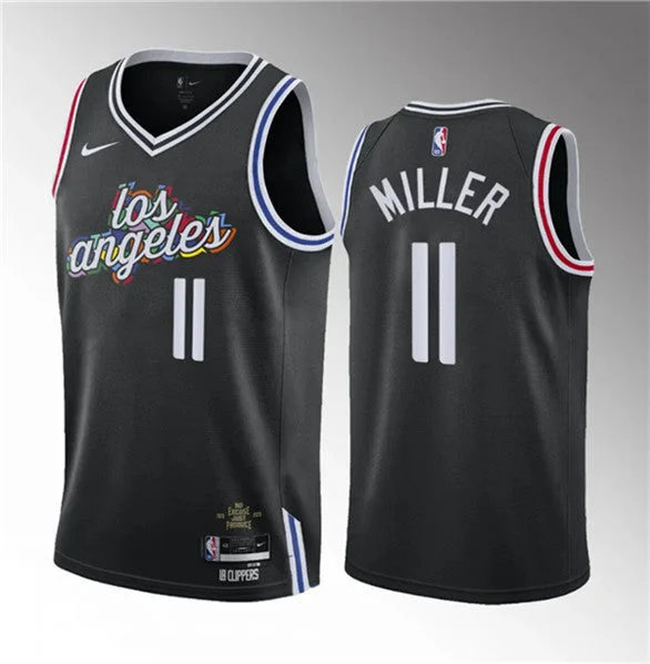 Basketball Jersey Festival-Men's Los Angeles Clippers #11 Jordan Miller Black 2023 Draft City Edition Stitched Basketball Jersey