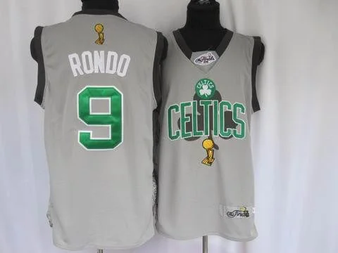 Basketball Jersey USA Flag-Celtics 9 Rondo Grey Champion Basketball Jerseys