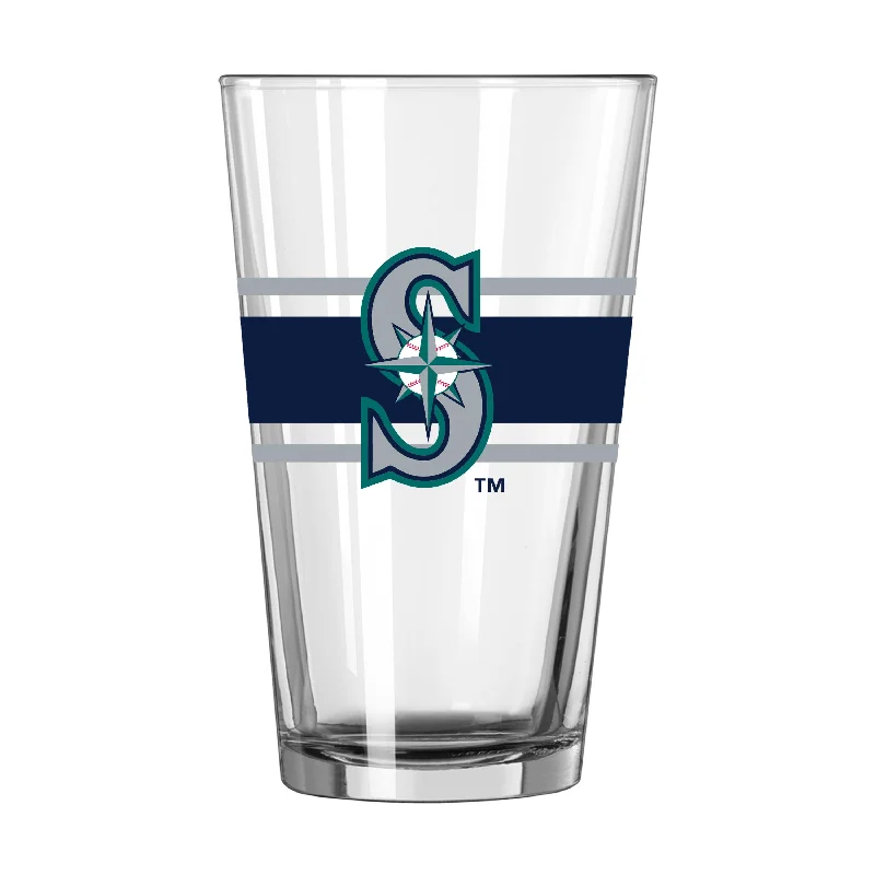 Team Mug Tennis-Seattle Mariners 16oz Stripe Pint Glass