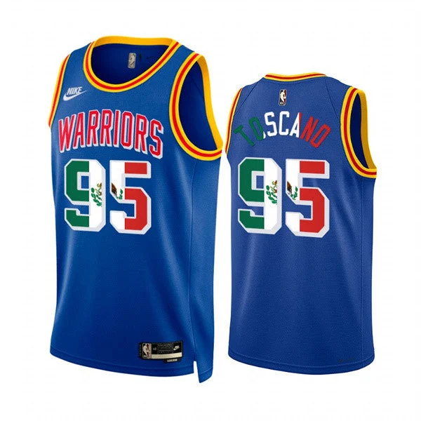 Basketball Jersey New Year-Men's Golden State Warriors #95 Juan Toscano-Anderson 2022 Royal Special Mexico Classic Edition Stitched Basketball Jersey