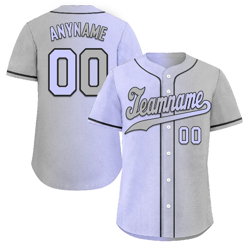 Baseball Jersey Streetwear-Custom Purple Grey Gradient Fashion Personalized Authentic Baseball Jersey BSBJ01-D0a7a0f