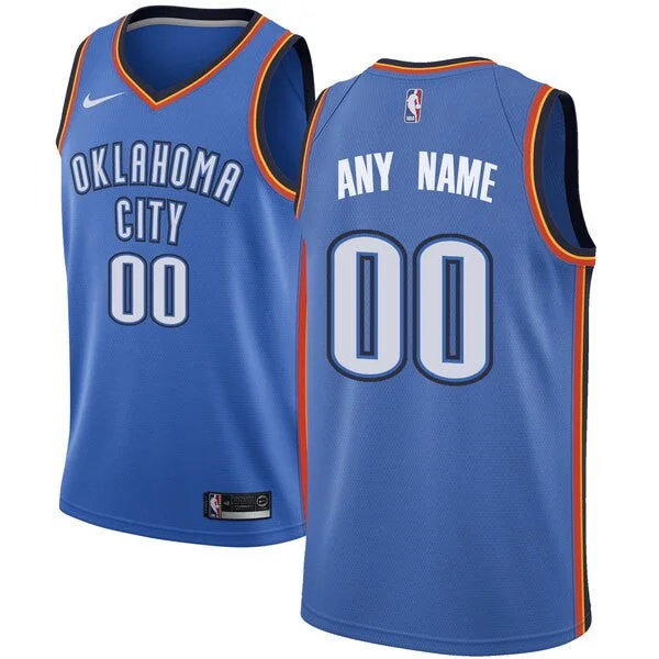 Basketball Jersey Black Friday-Thunder Blue Men's Customized Swingman Basketball Jersey